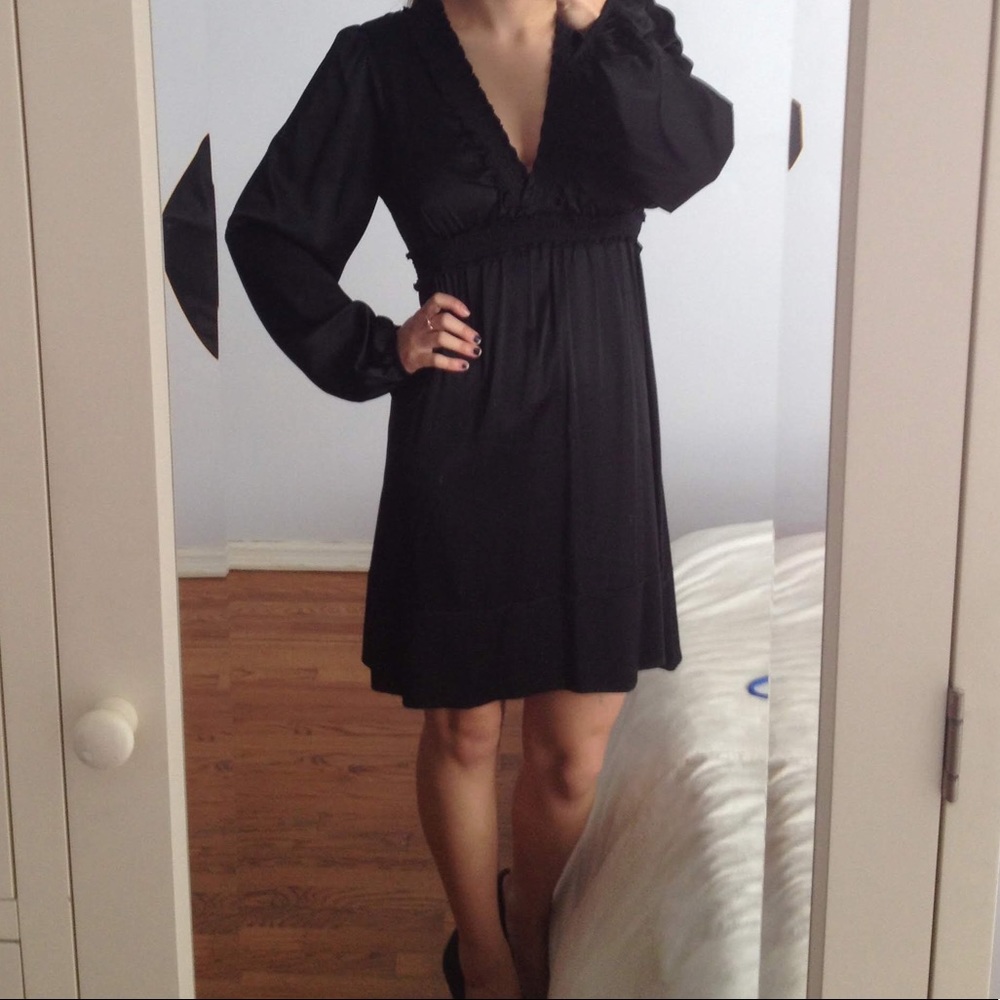 BCBG Maxazria Black Silk Dress